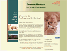 Tablet Screenshot of professionalesthetics.net